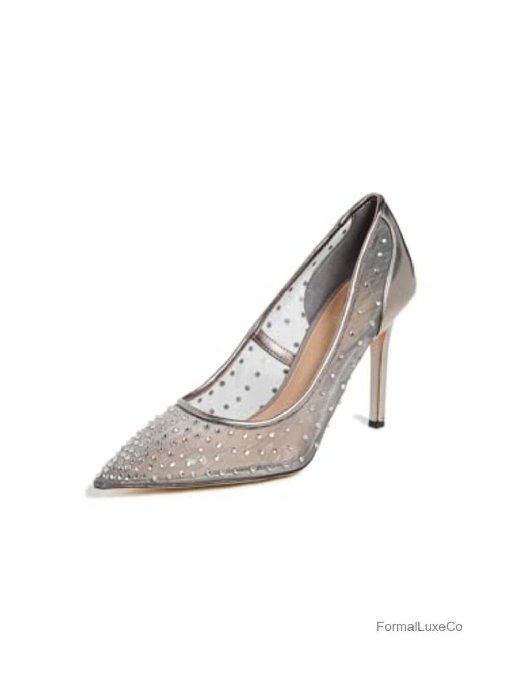 Sam Edelman Hazel Mesh Pumps Crystal Pointed Toe Stiletto Heels